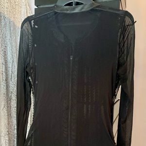 Carmin sheer black top